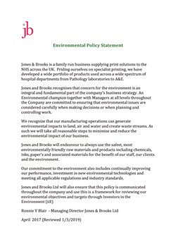 Environmental Policy Statement v1
